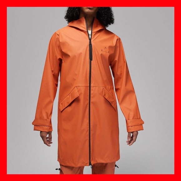 $200 Nike Rust Orange Jordan 23 Engineered Trench Jacket DV7691 872 Mens Size M